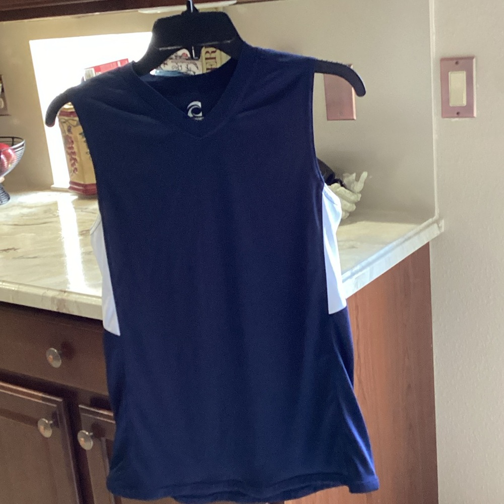 Navy Sleeveless Muscle Tee